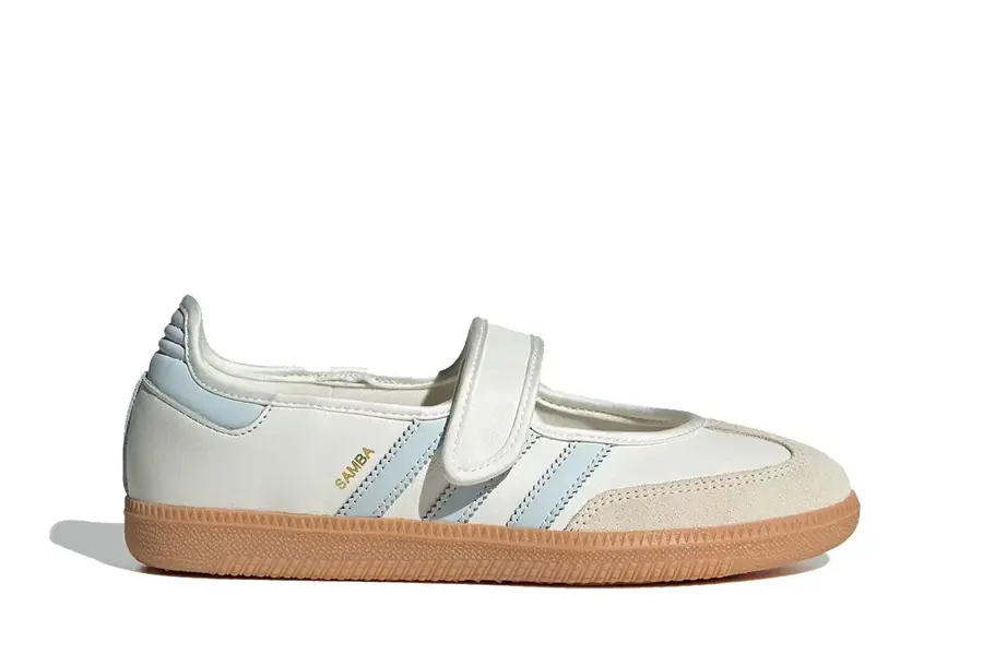 Adidas Samba Jane White Blue Gum Branco